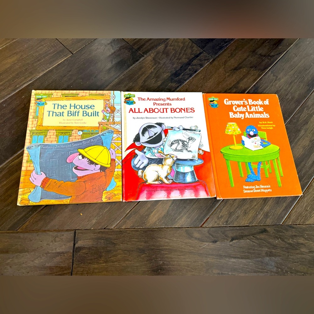 3 Vintage Sesame Street books